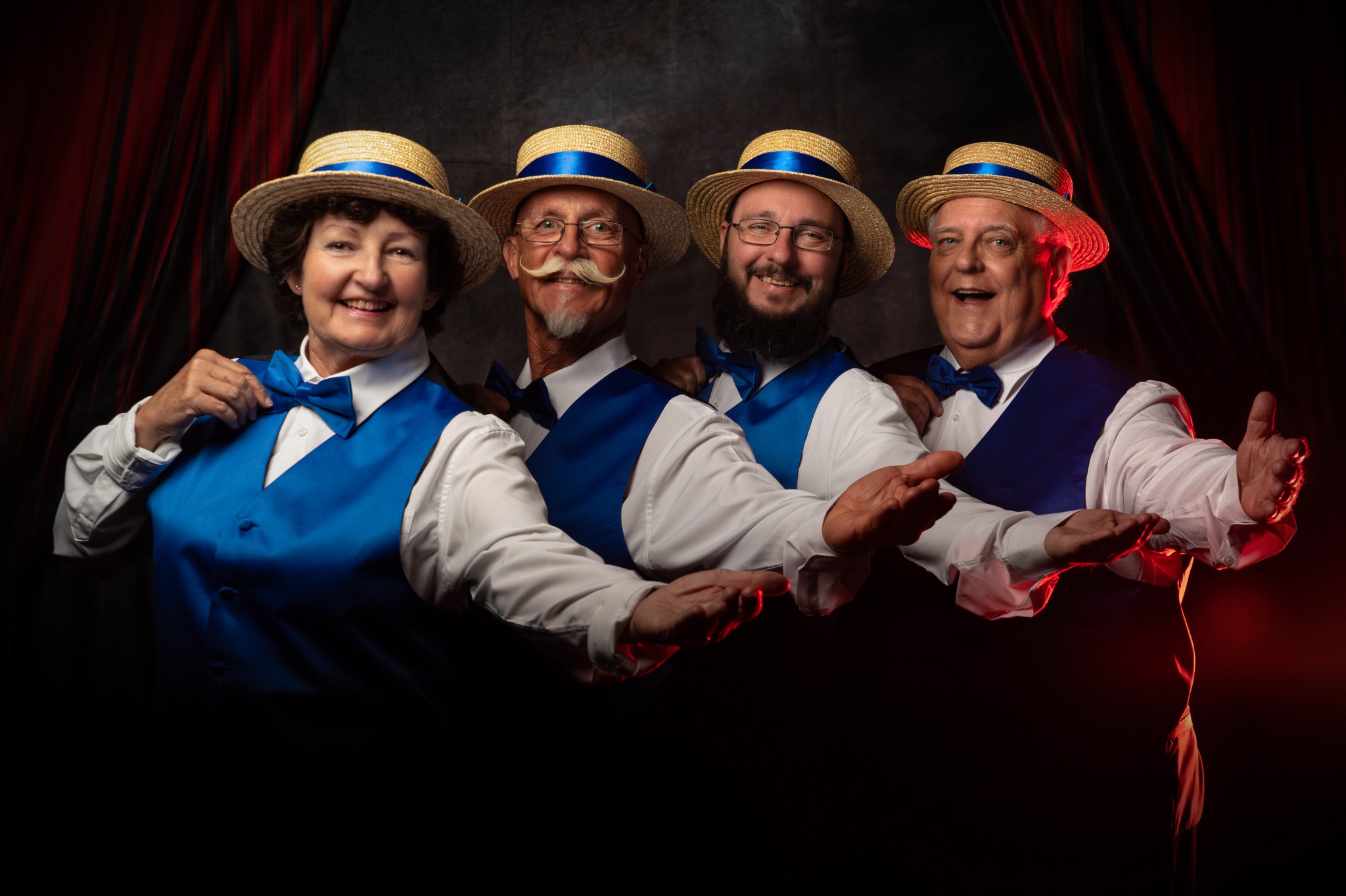 The Sea Breeze Singers in blue performance attire